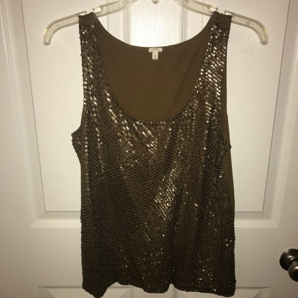 J. CREW SEQUIN TANK TOP SIZE SMALL
